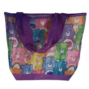 Care Bears Mesh Tote Bag With Purple Handles 16 x 14"